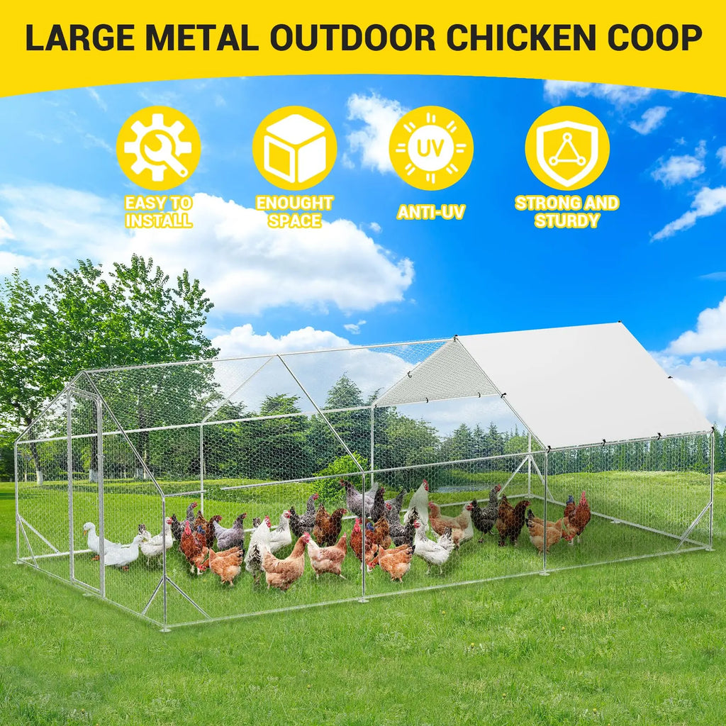 Galvanized Steel Chicken Pen with Anti-Ultraviolet cover