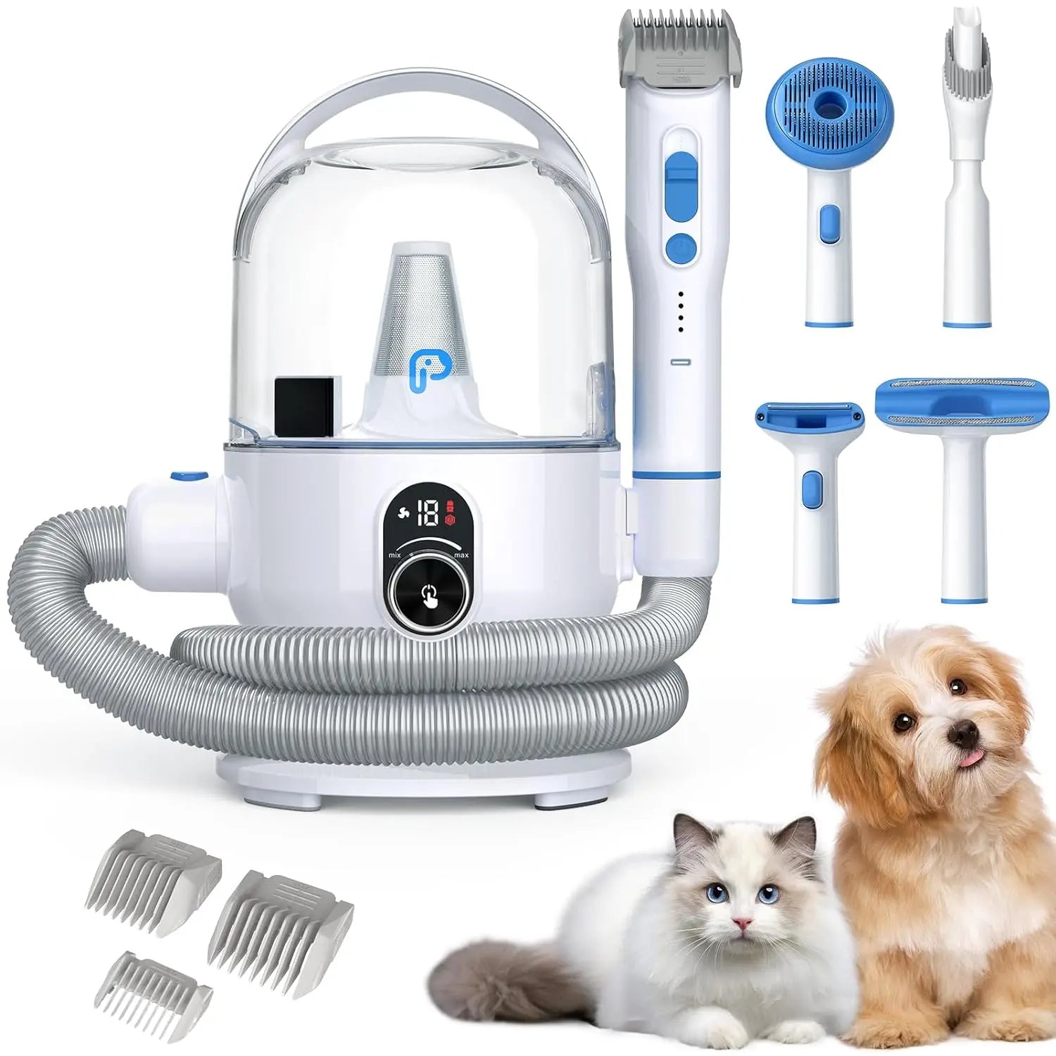Dog Grooming Kit with 2L Vacuum Suction