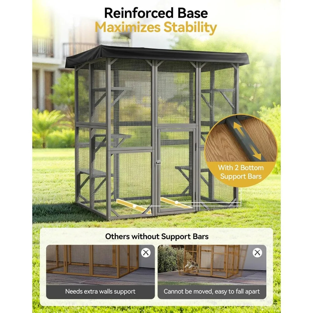Outdoor Cat Enclosure, 71 Large multi-cats