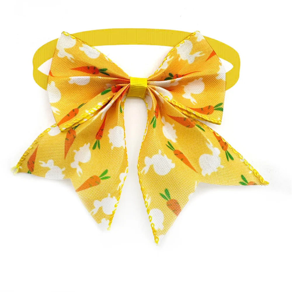 30/50pcs Pet Puppy Collars  Dog Bow Ties Adjustable Dog Grooming Bow Easter Rabbit Egg Accessories Pet Products Supplies