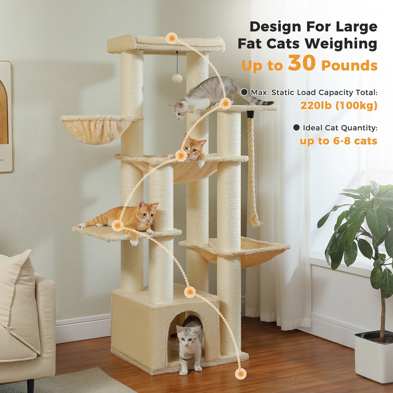 Large Cat Tree and Robust Cat Tower
