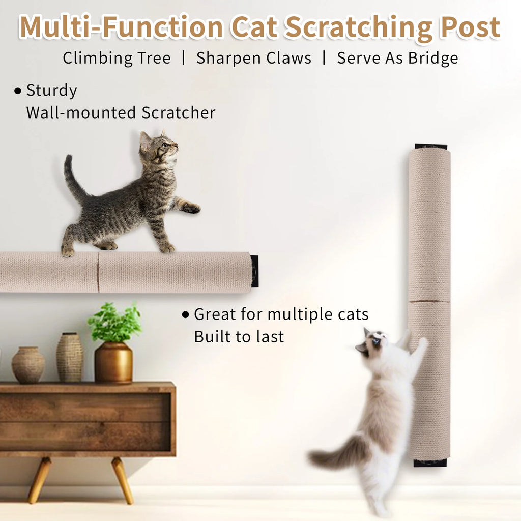 Cat Scratching Post Wall Mounted, 24 inch Tall