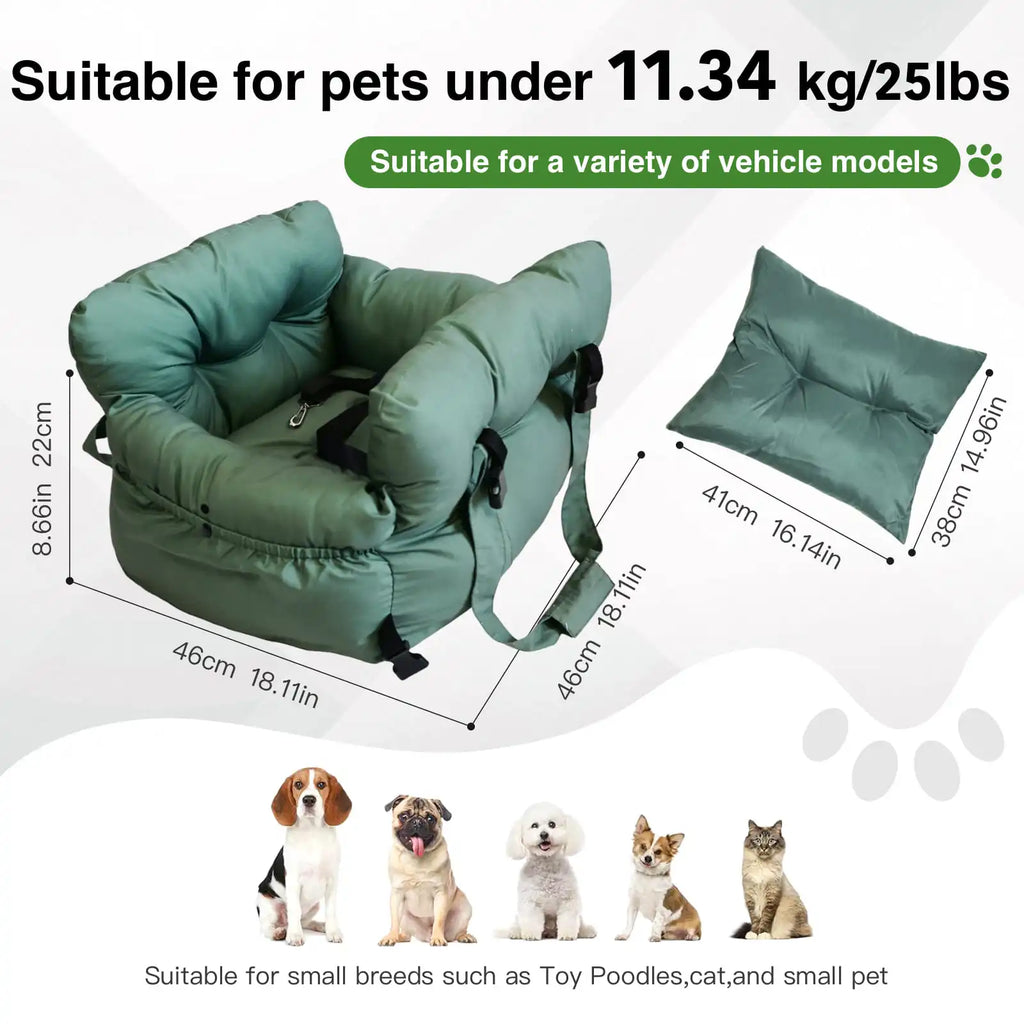 2-in-1 Dog Car Seat Carrier Bag