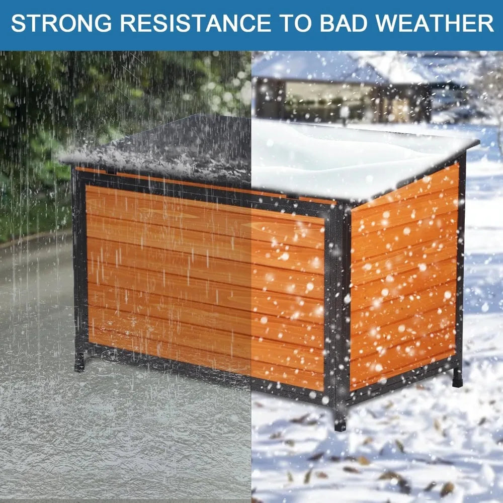 Outdoor Insulated 43.3 L Large Dog Kennel