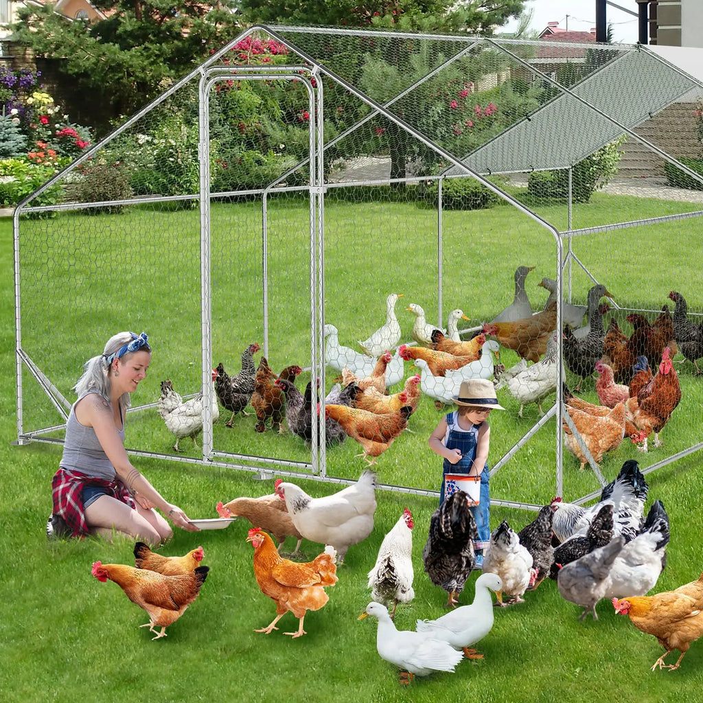 Galvanized Steel Chicken Pen with Anti-Ultraviolet cover