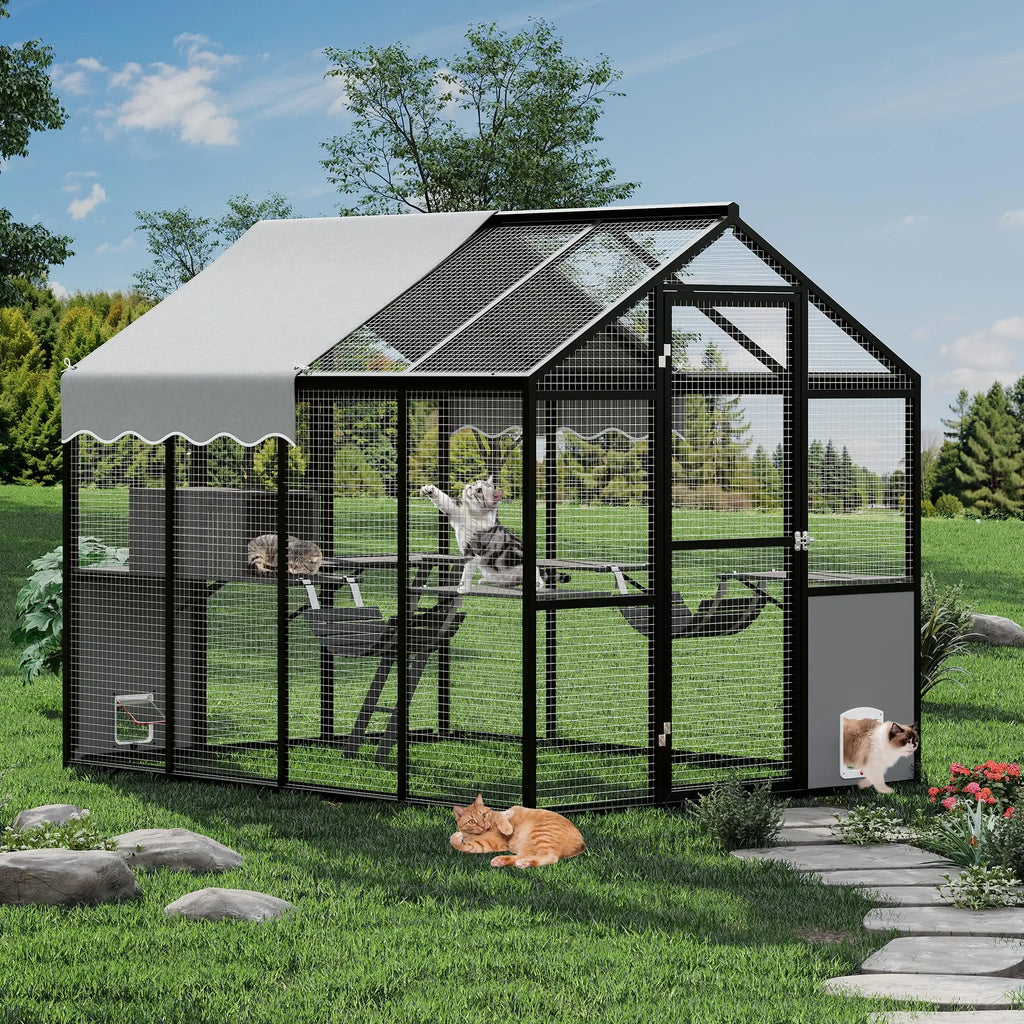 Extra Large Aluminum Outdoor  Enclosure For  Cats