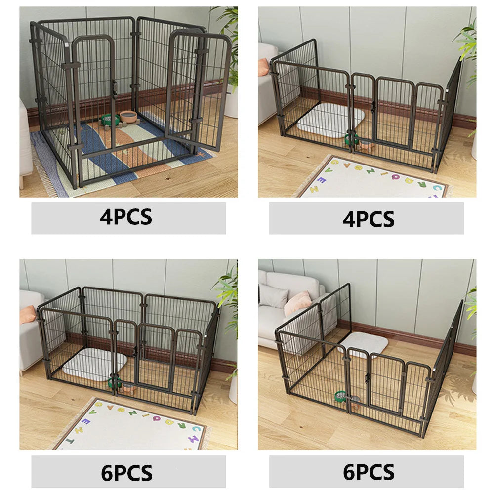 4/6 Panels Dog Fence Playpen