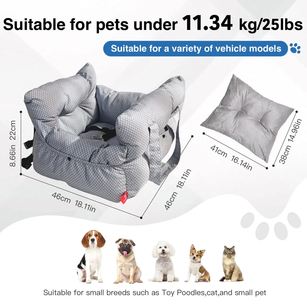 2-in-1 Dog Car Seat Carrier Bag