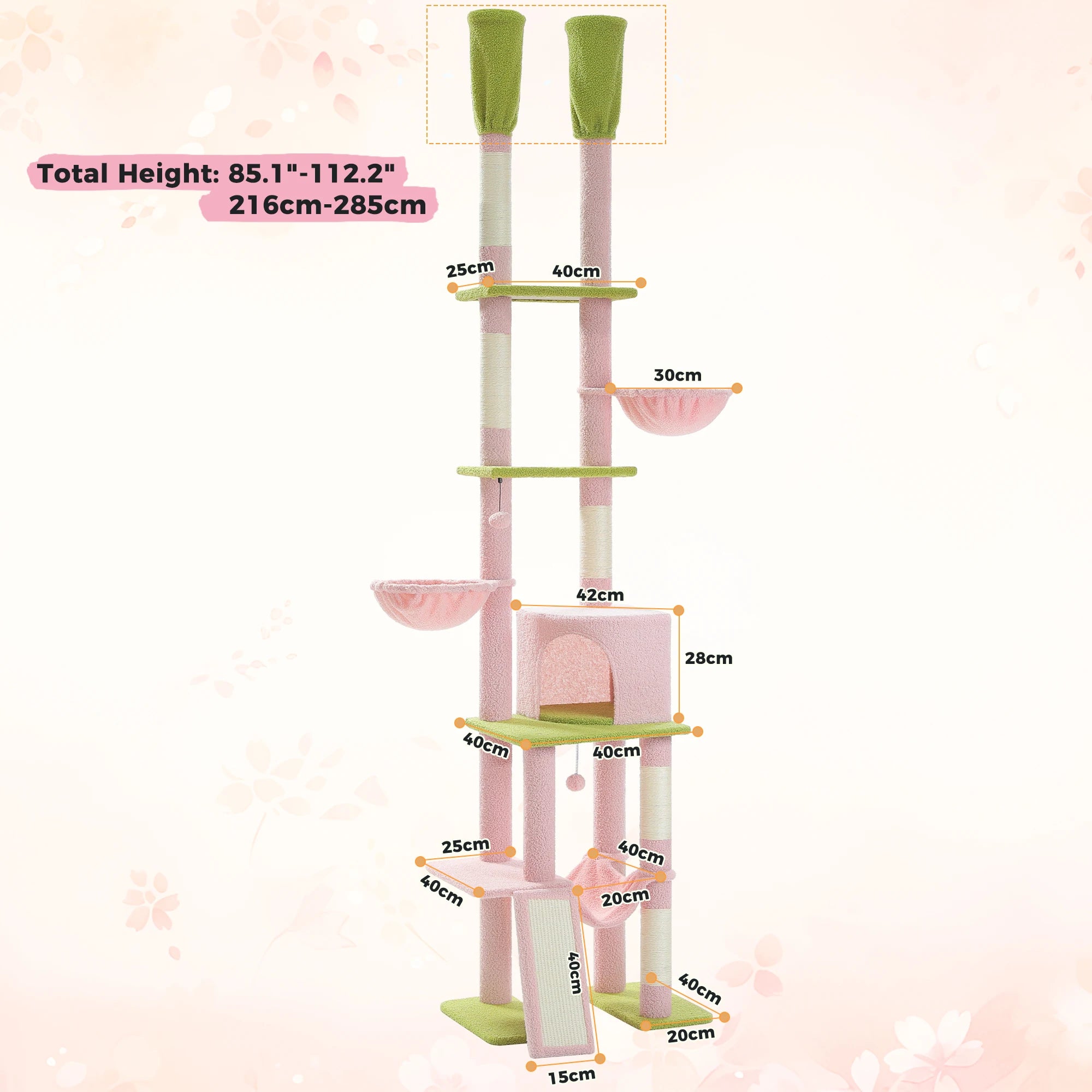 Floor to Ceiling Cat Tree\ scratch pad