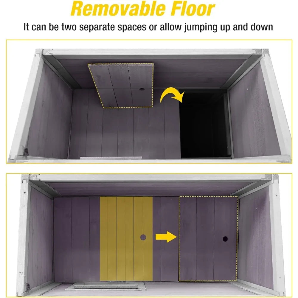 Outdoor Feral Cat House Wooden Kitty Shelter