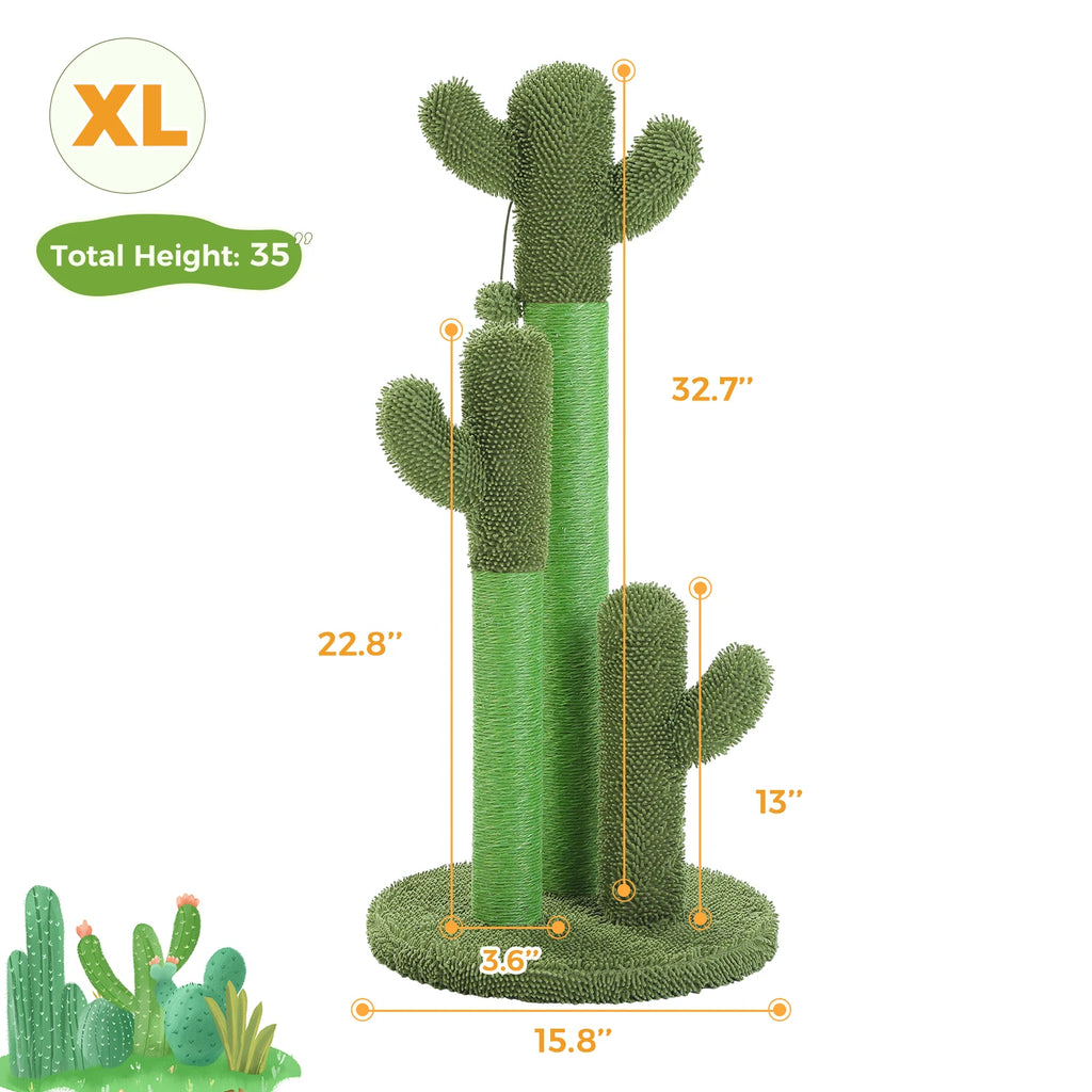 Cactus Cat Tree with Large Condo, Hammock