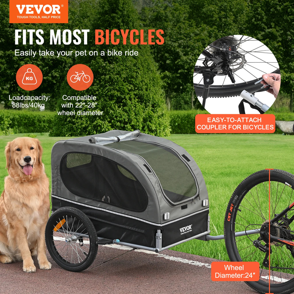 Dog Bike Trailer Pet Cart Bicycle Cart