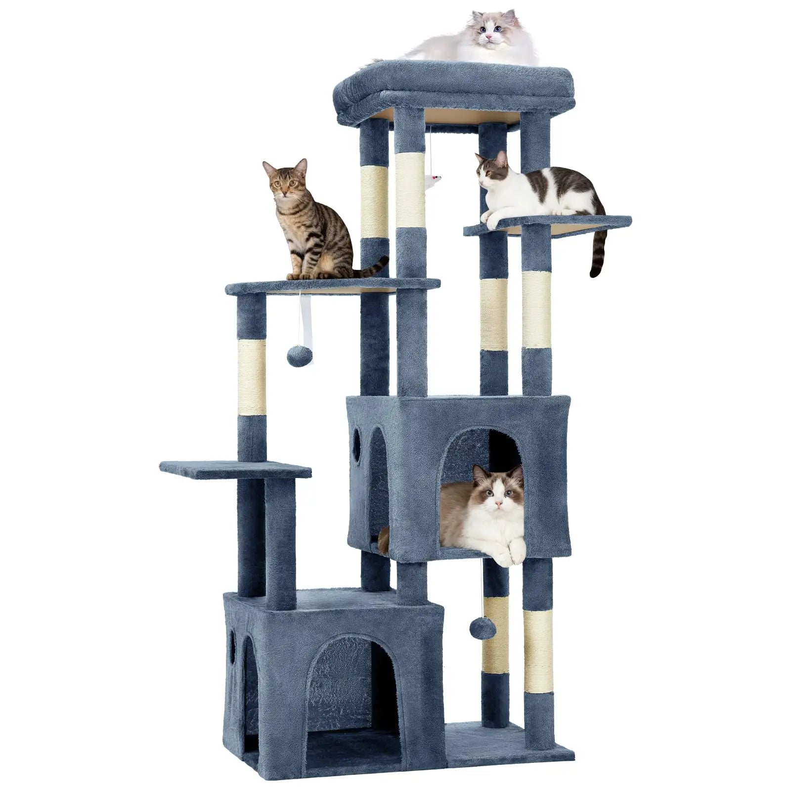 61" Heavy-Duty Multi-Level Cat Tree For Large Cats