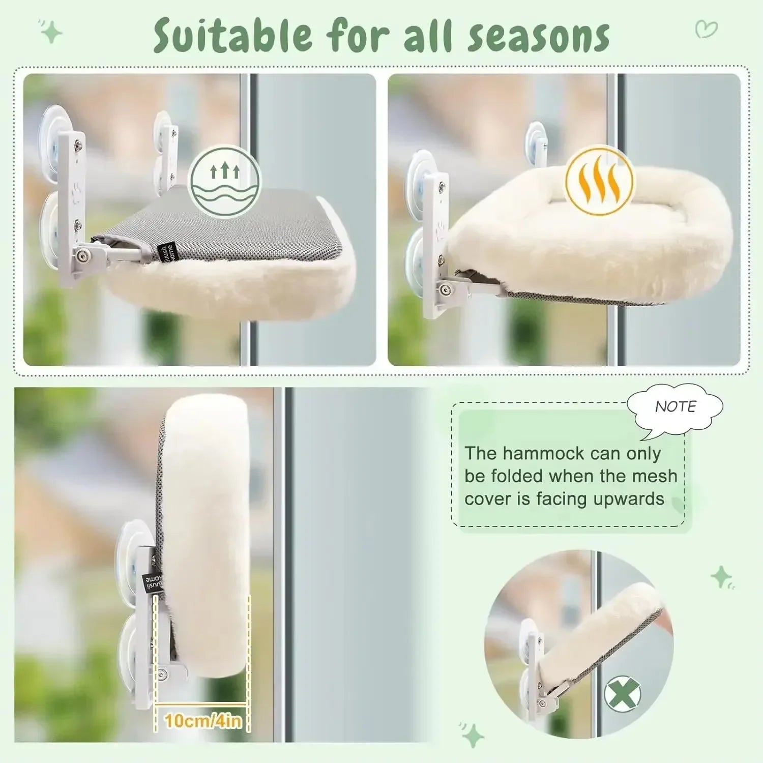 Winter Cat Hammock Window Habitat Cat Sunbathing