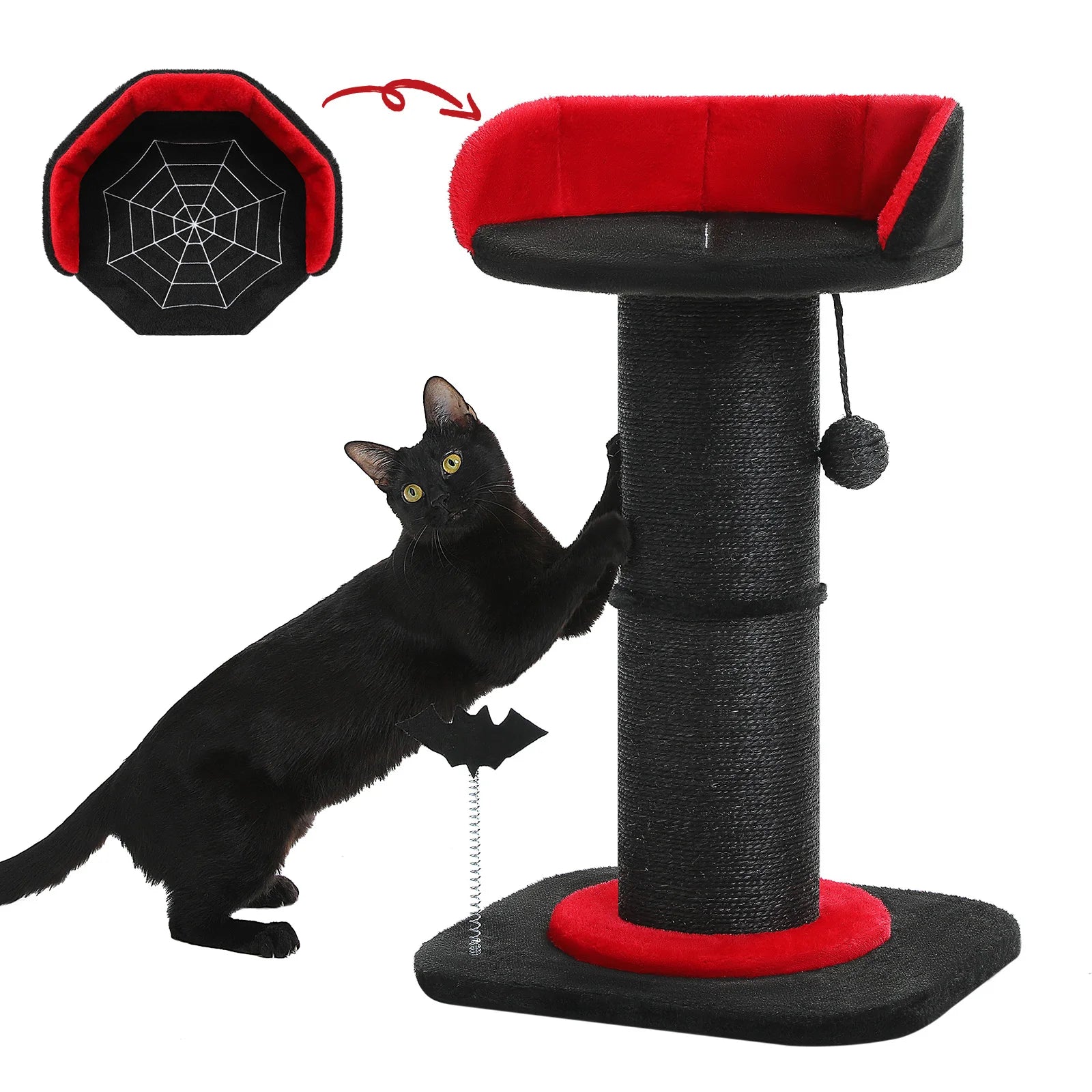 Stable Black Gothic Cat Scratching Post