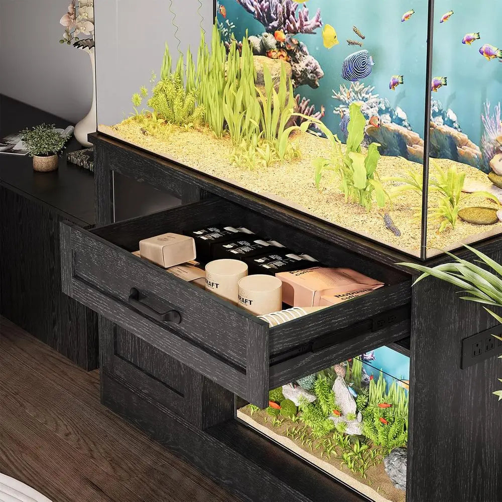 55 Gallon Fish Tank Stand, Fish Tank with Stand