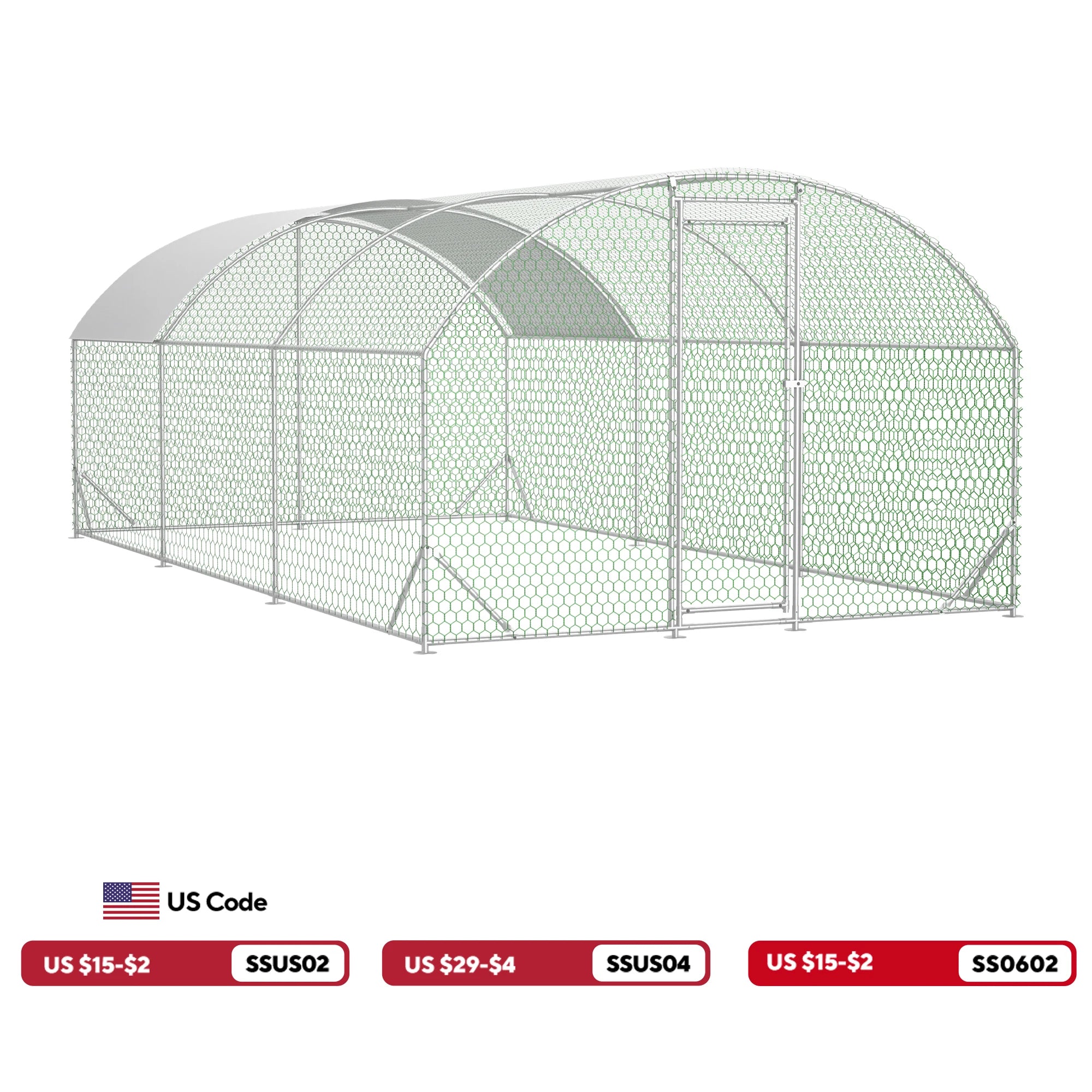 Large  Dome Shaped Walk-in Fence Cage Hen House