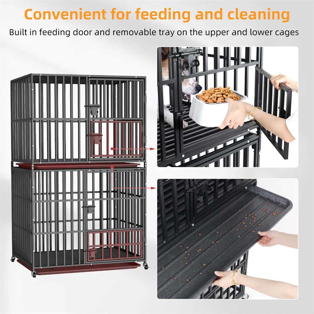Oversized Stackable Dog Crate Heavy Duty