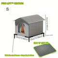 Outdoor Cat House with Stand Insulated Shelter