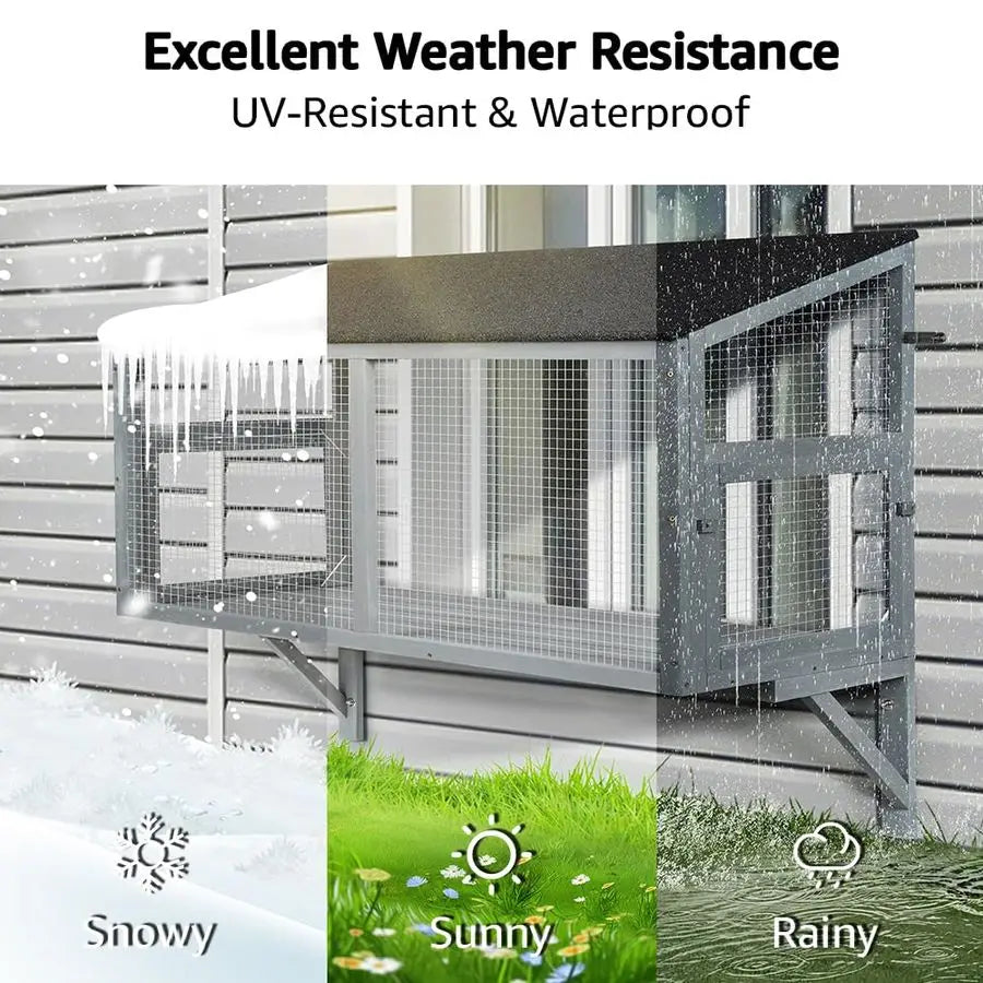 Cat Window Box Enclosure for Indoor Cats