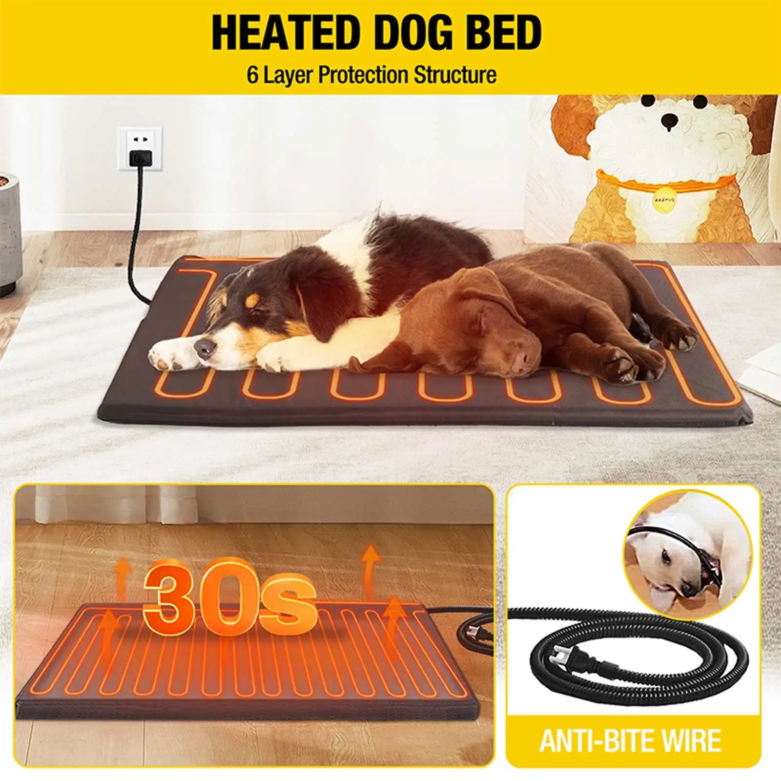 Heated Outdoor Insulated Dog House| Heating Pad Inside