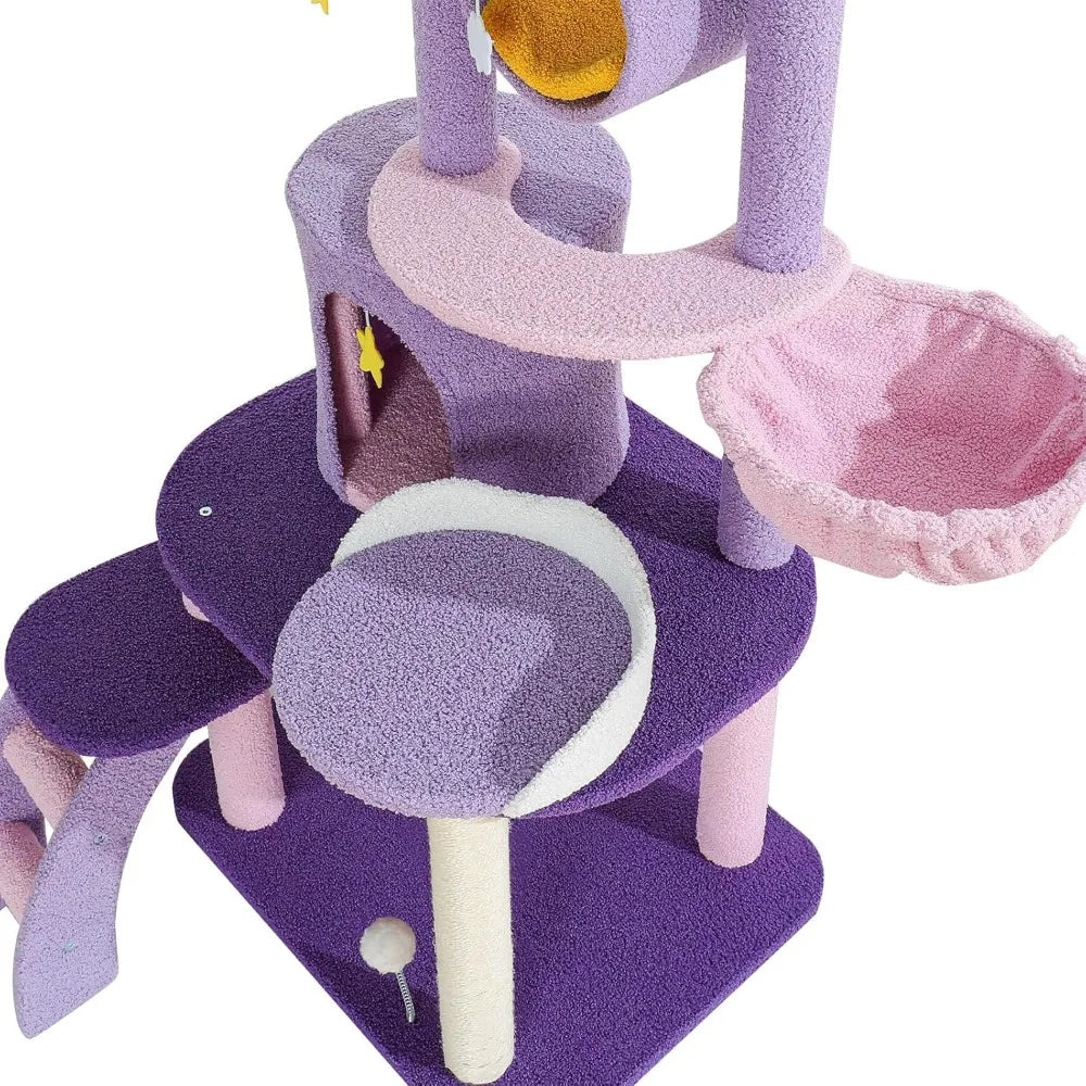 Lucky Monet Cute Cat Tower 65 Inches