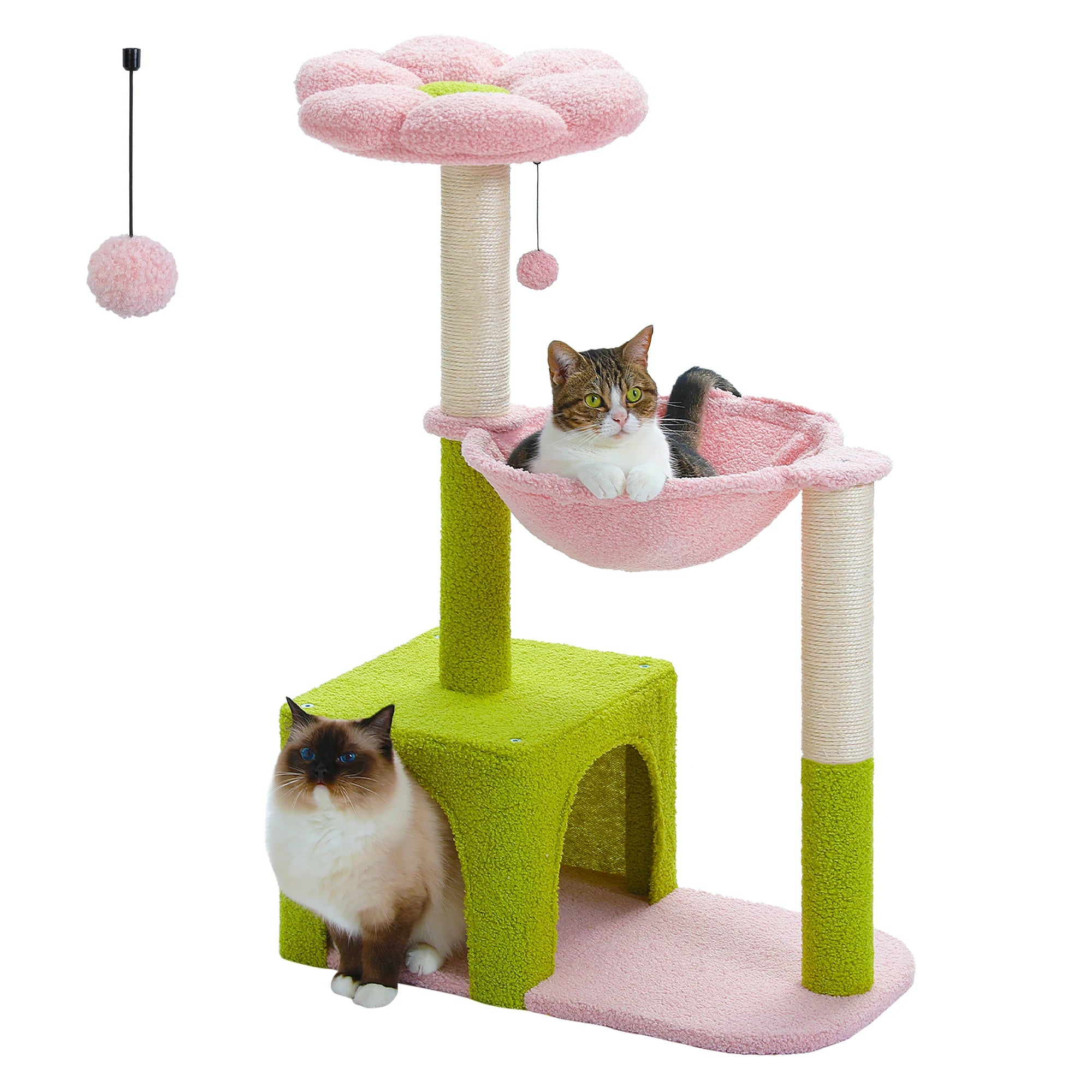 Cat Tree with Large Metal Frame Hammock