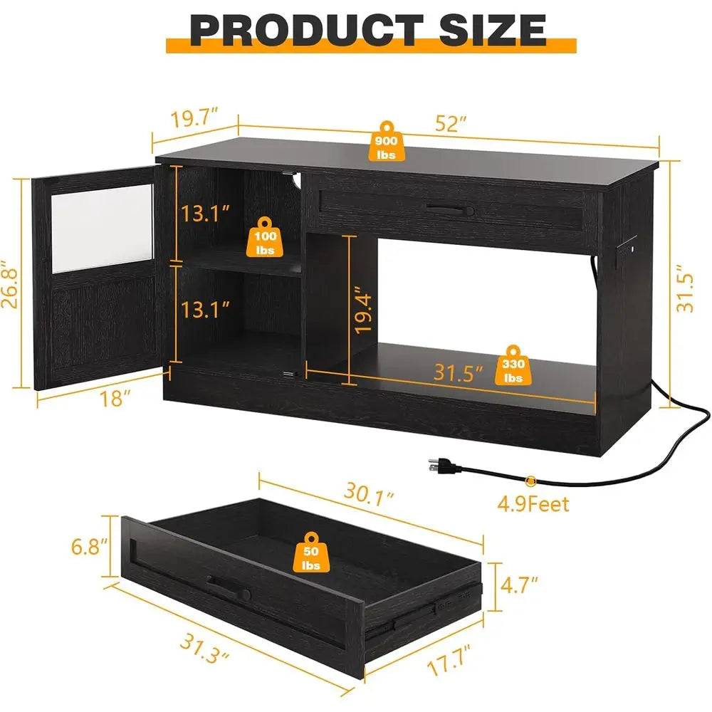 55 Gallon Fish Tank Stand, Fish Tank with Stand