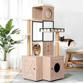Luxury Cat Tower Condo with Litter Box Enclosure