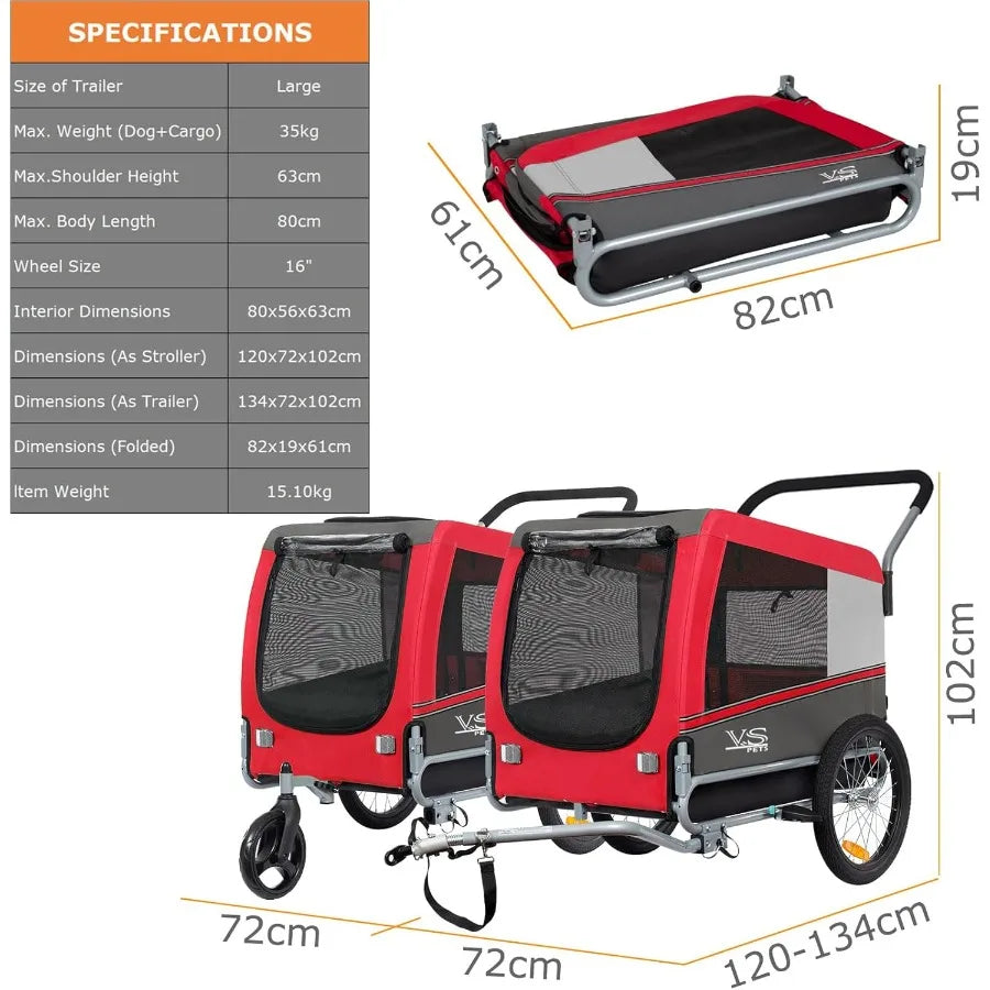 Bike Trailer for large and medium dogs