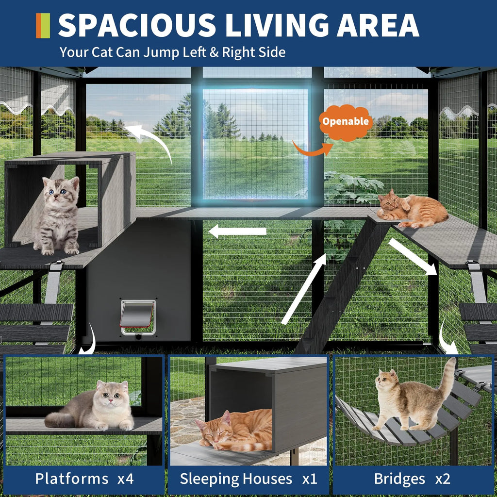 Extra Large Aluminum Outdoor  Enclosure For  Cats