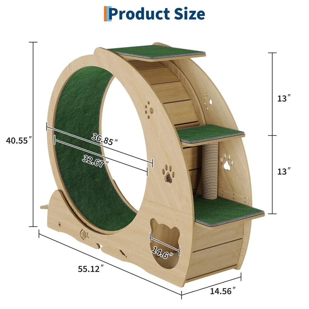 6-in-1 Multifunctional Cat Exercise Wheel