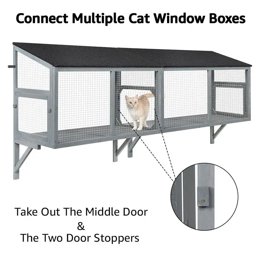 Cat Window Box Enclosure for Indoor Cats
