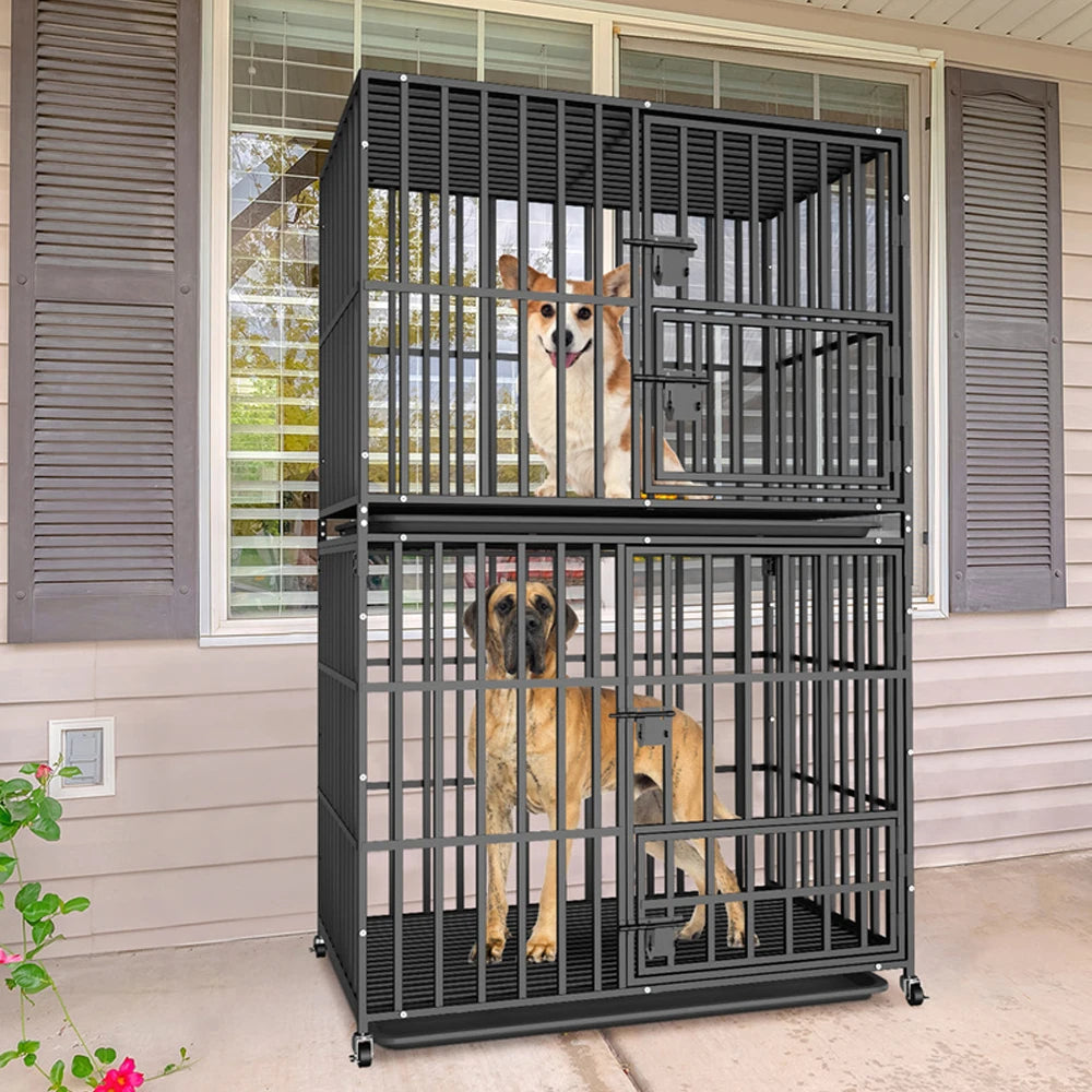 Oversized Stackable Dog Crate Heavy Duty