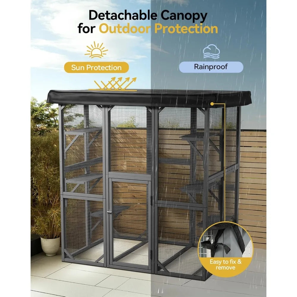 Outdoor Cat Enclosure, 71 Large multi-cats