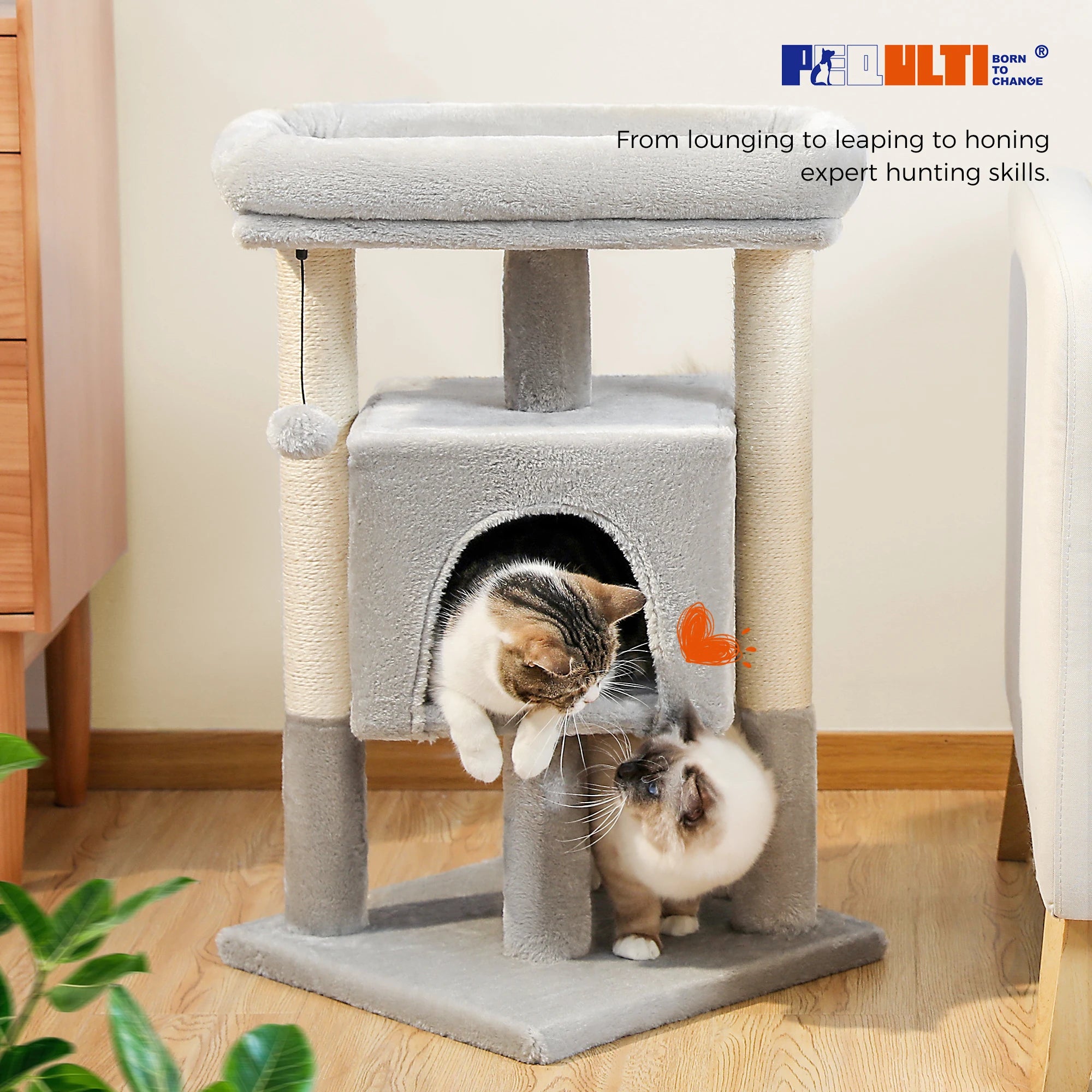 Small Cat Tree Tower with  Sisal Scratching
