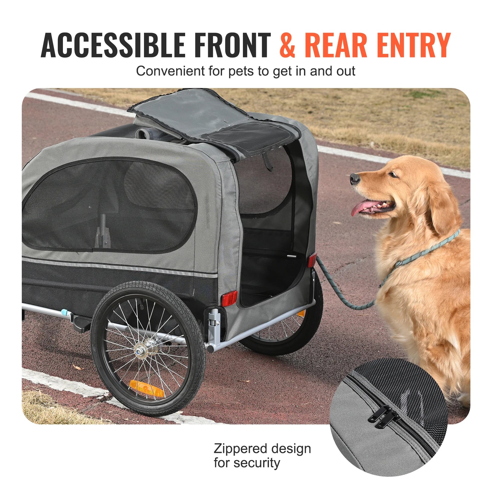 Dog Bike Trailer Pet Cart Bicycle Cart