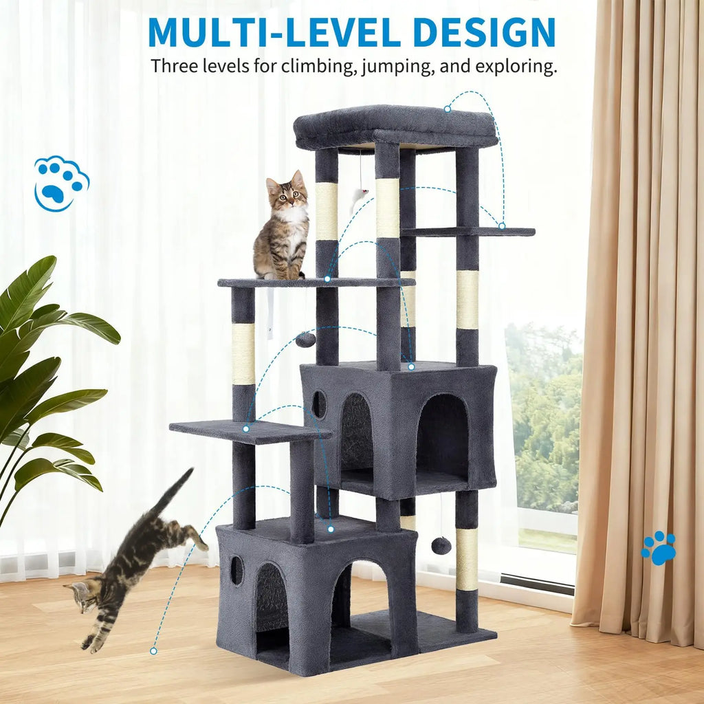 61" Heavy-Duty Multi-Level Cat Tree For Large Cats