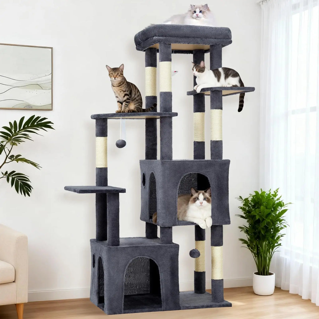 61" Heavy-Duty Multi-Level Cat Tree For Large Cats