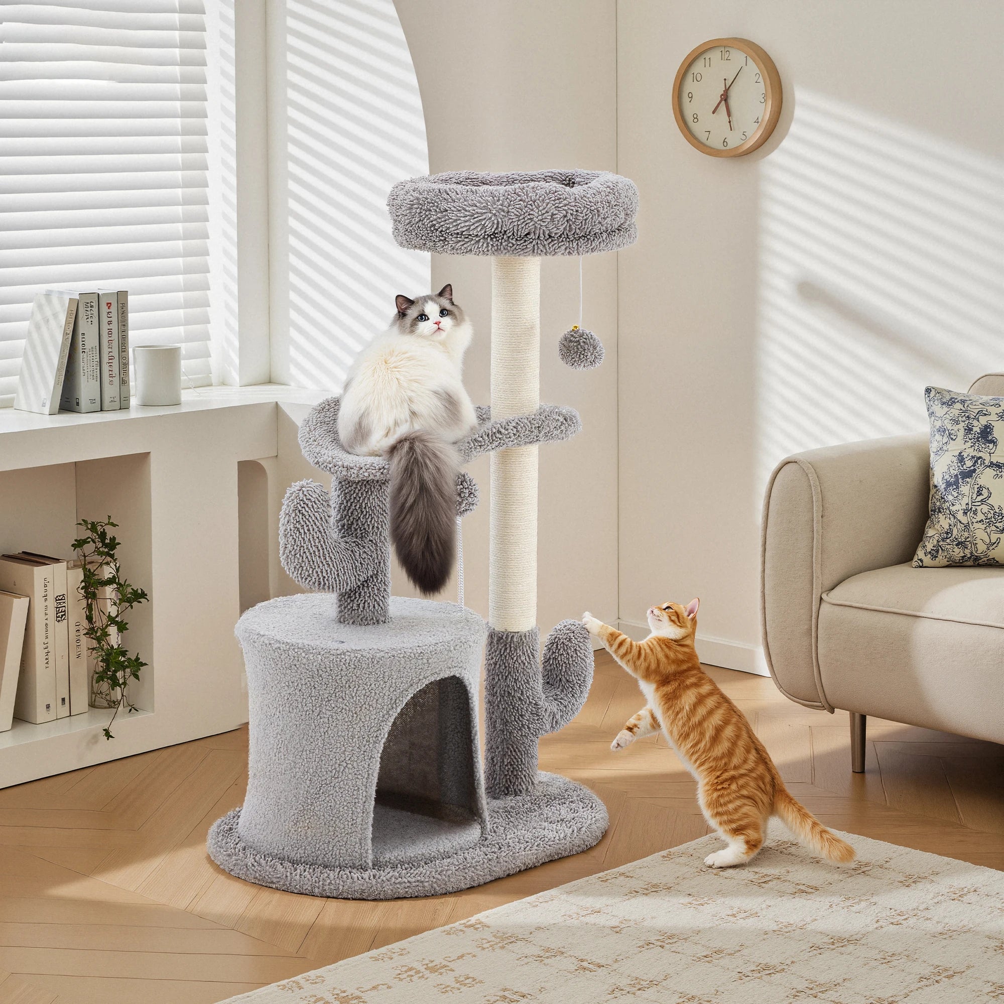 JHK 33IN Cat Tree Tall Multi-Level Tower