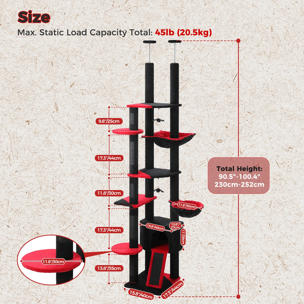 Floor to Ceiling Cat Tree\ scratch pad