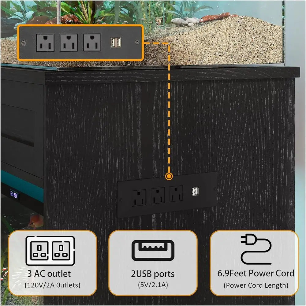 55 Gallon Fish Tank Stand, Fish Tank with Stand