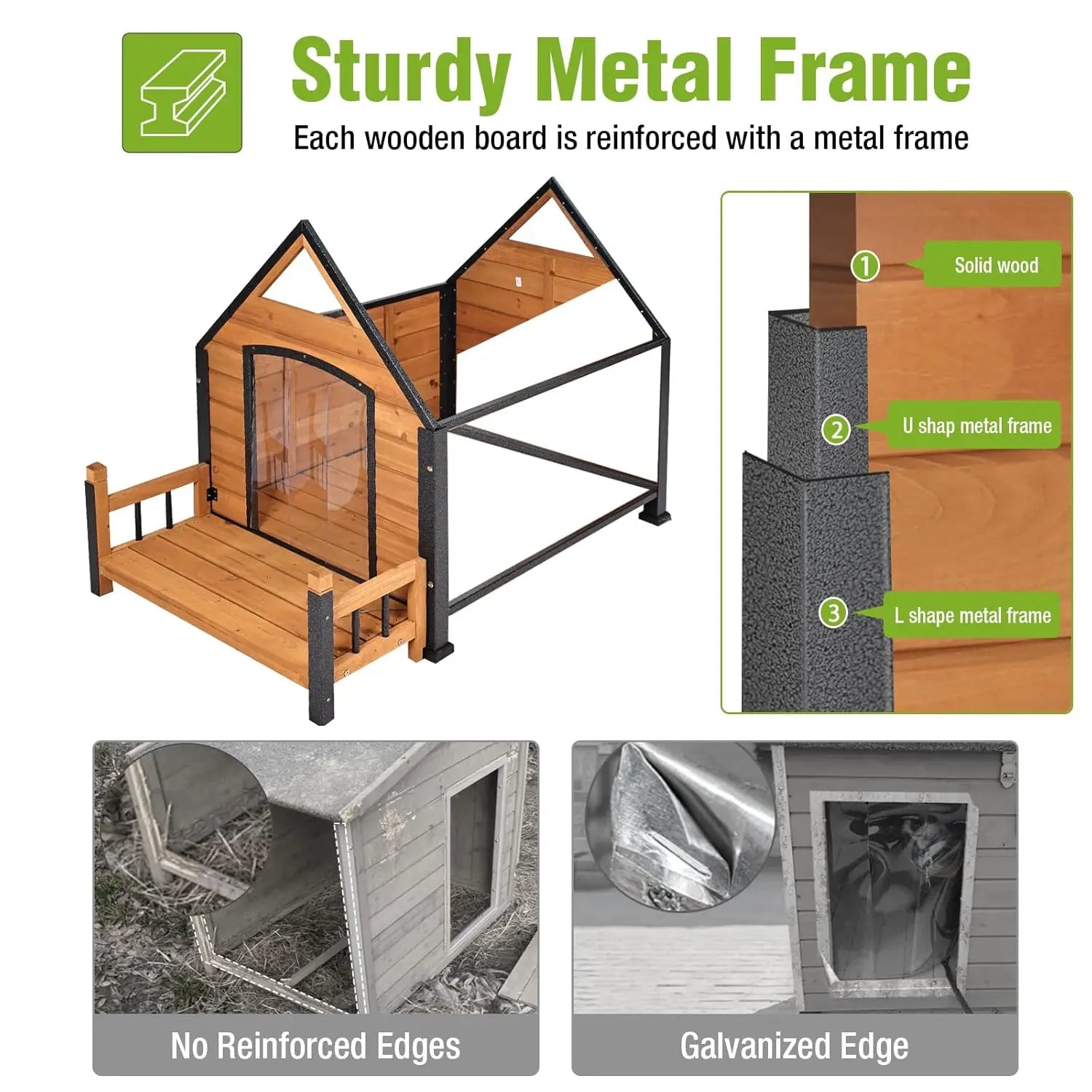 Heated Dog House for Outside Large Dog