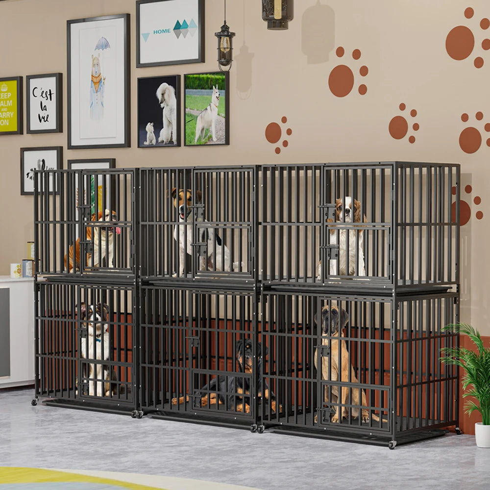 Oversized Stackable Dog Crate Heavy Duty