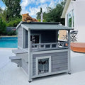 Outdoor Feral Cat House Wooden Kitty Shelter