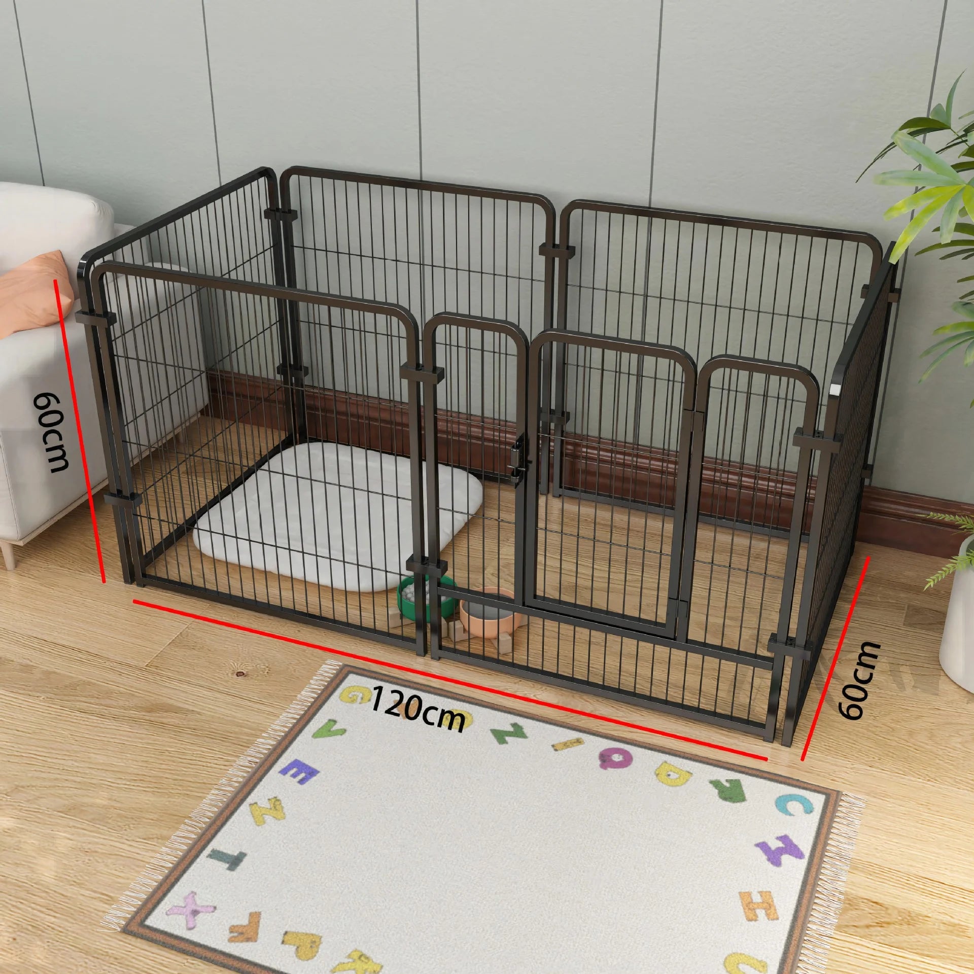 4/6 Panels Dog Fence Playpen