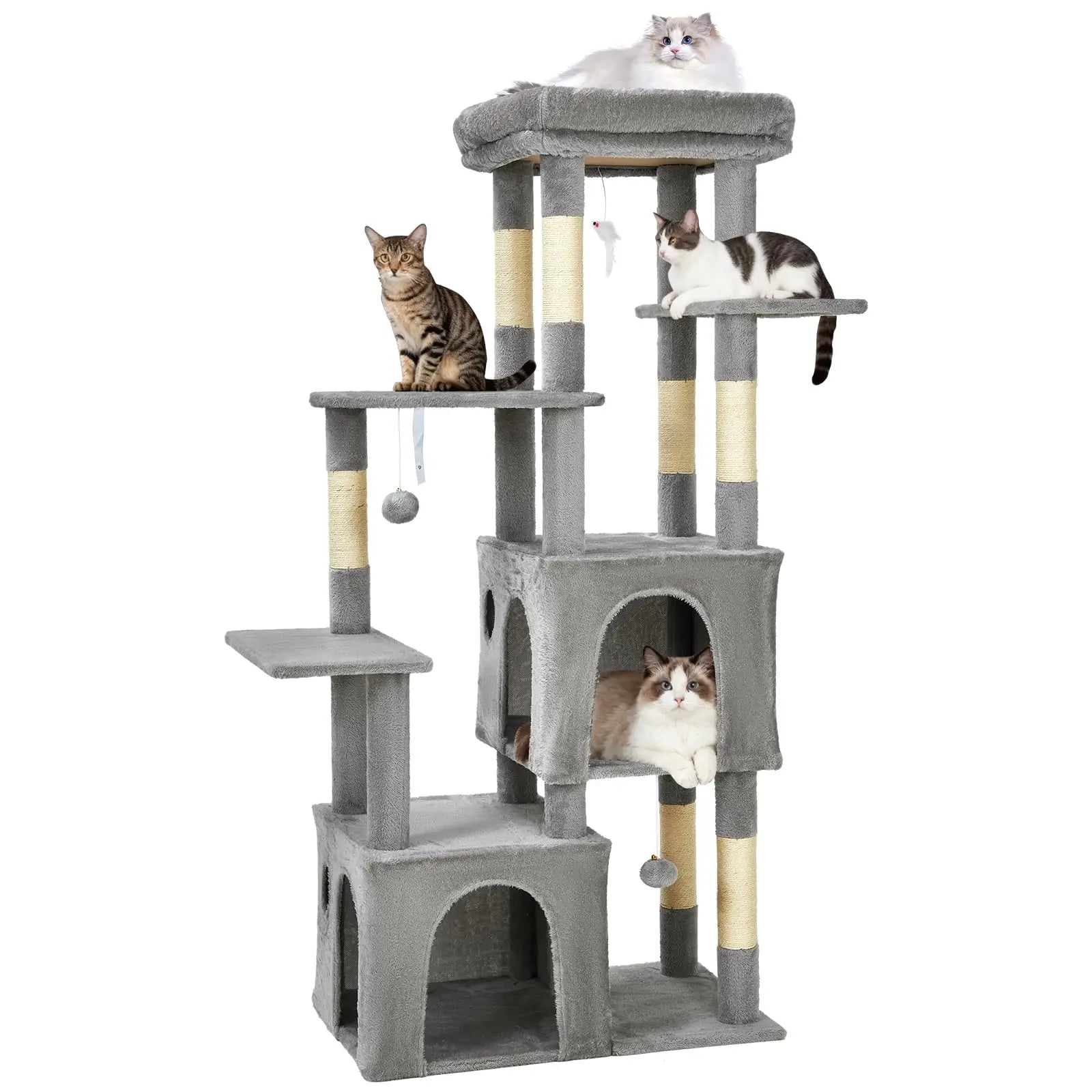 61" Heavy-Duty Multi-Level Cat Tree For Large Cats