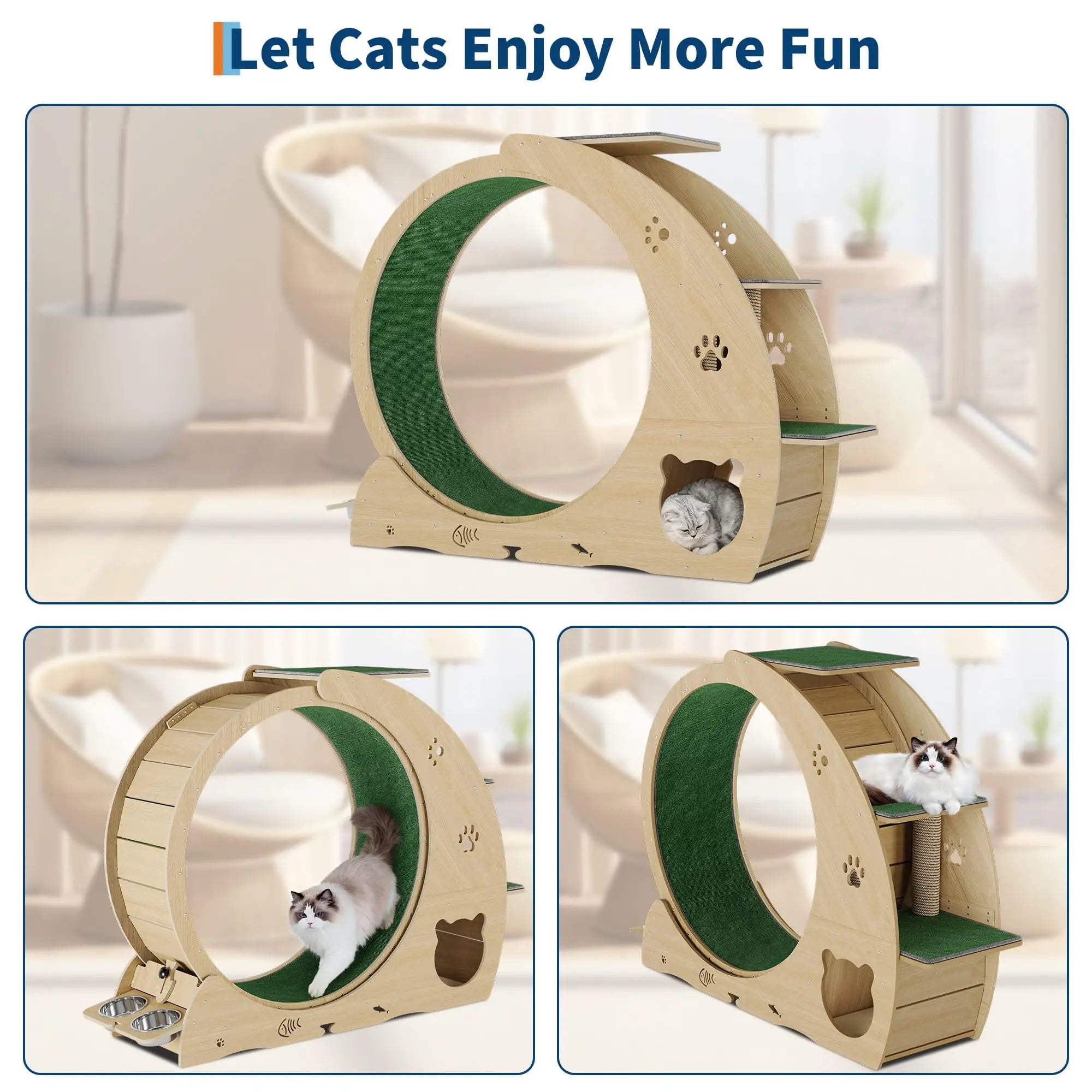 6-in-1 Multifunctional Cat Exercise Wheel