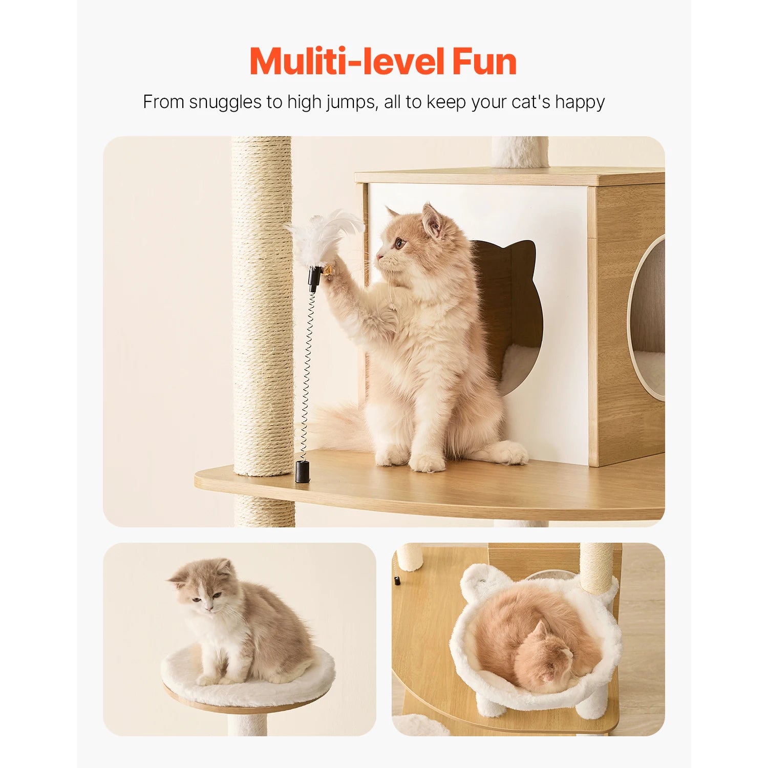 Large Cat Tree 68.9inch muti level