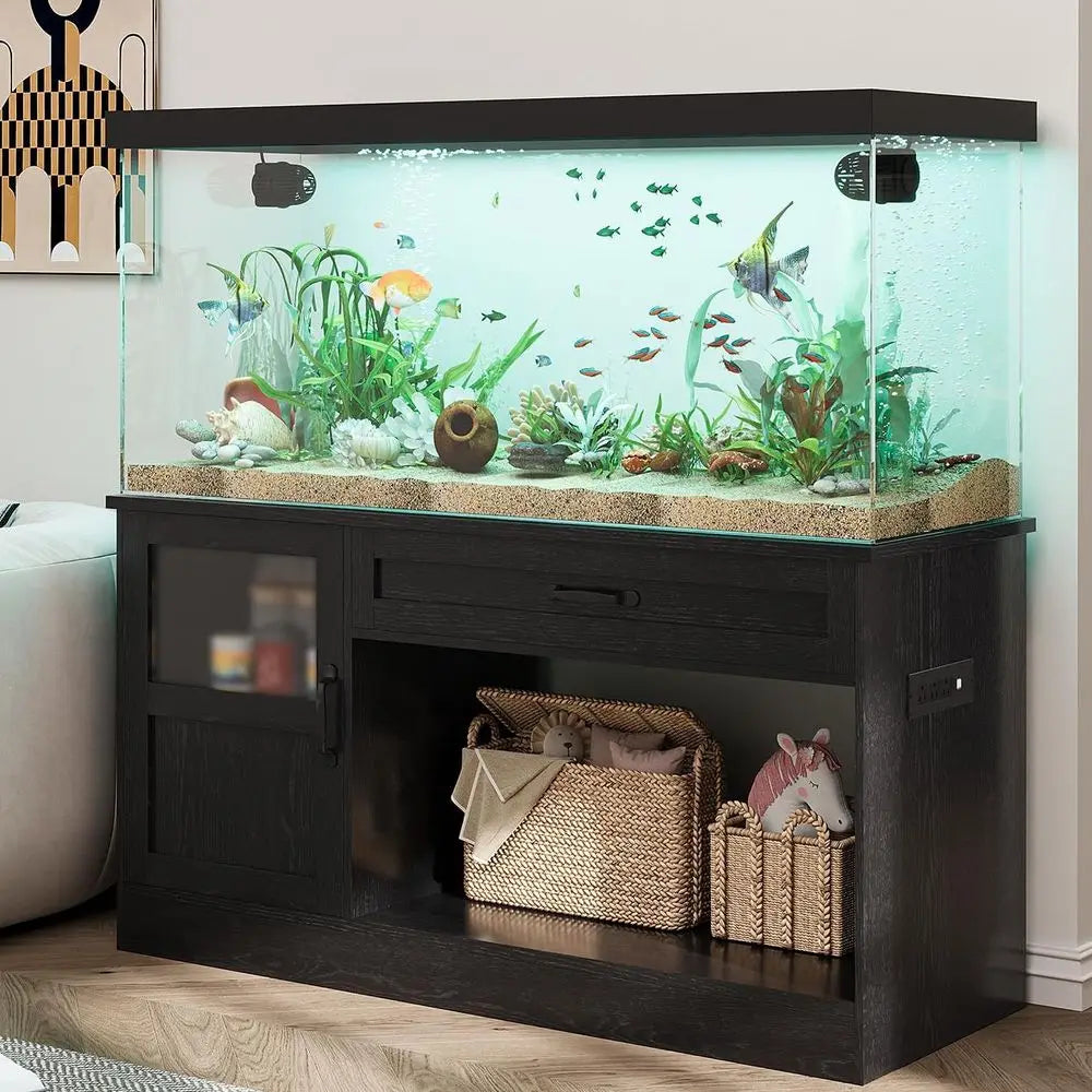 55 Gallon Fish Tank Stand, Fish Tank with Stand